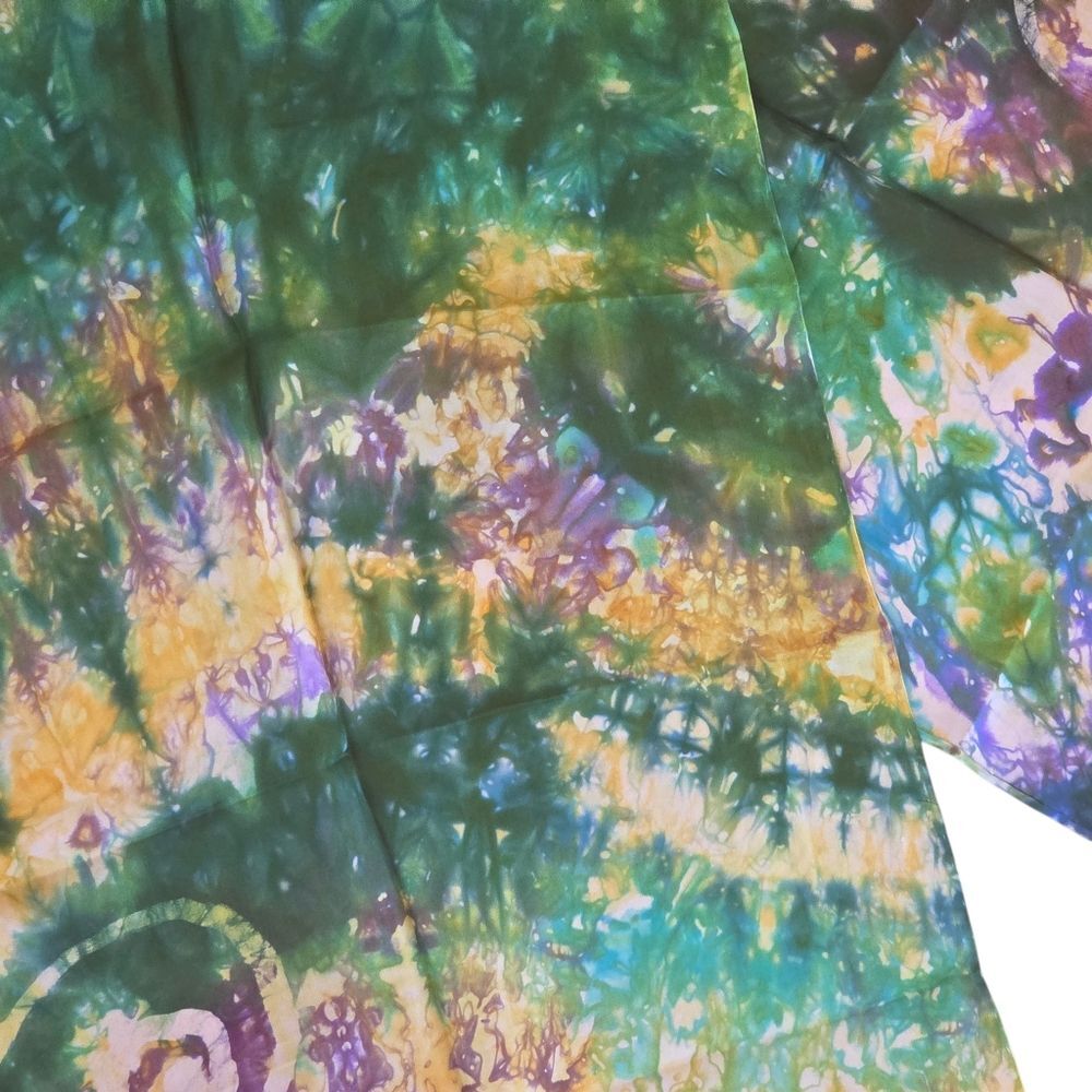 NWT Artsy Hand Painted 100% Silk Scarf Ireland Newgrange Louise Loughman Artist - Picture 5 of 9